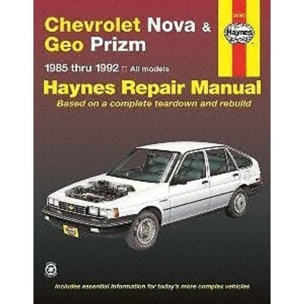 Repair Manual Haynes 24060 Chevrolet Nova And Geo Prizm 1985-1992